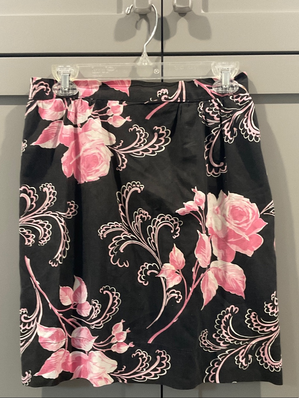 Black & Pink Floral Vintage Apron